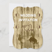 Invitation Russe sauvage ouest style cowboy mariage (Dos)