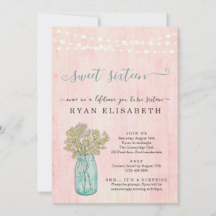 Invitation Russe Shabby Chic Surprise Parti Sweet sixteen Dan