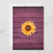 Invitation Russe String Lights Sunflower Mason Jars Mariage (Dos)