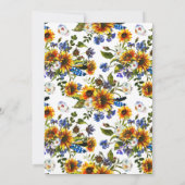 Invitation Russe Sunflower Surprise fête d'anniversaire (Dos)