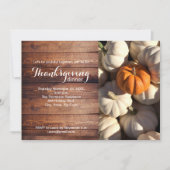 Invitation Russe Thanksgiving Dîner Citrouille Automne Photo (Devant)