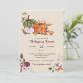 Invitation Russe Thanksgiving Friendsgiving fête d'automne (Debout devant)