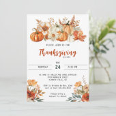 Invitation Russe Thanksgiving Friendsgiving fête d'automne (Debout devant)