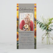 Invitation Russe Tournesol Photo Funérailles Digital Evite (Debout devant)