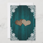 Invitation Russe Turquoise dentelle Mason Jar Mariage tournes (Dos)
