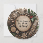 Invitation Russe Vacances d'hiver Pays Fête de Noël (Dos)