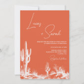 Invitation Russe Verona Sunset Western Desert Mariage (Devant)