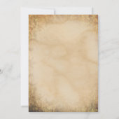 Invitation Russe Vieux Goth Vintage Squelette Mariage clé (Dos)