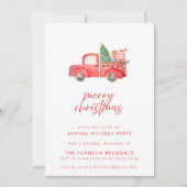 Invitation Russe Vintage Fête de Camion Rouge (Devant)