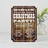 Invitation Russe Vintage Pays Bois fête de Noël (Debout devant)