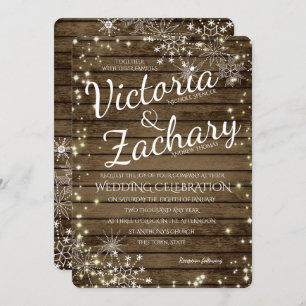 Invitation Russe Vintage Snowflakes et Mariage étincelant