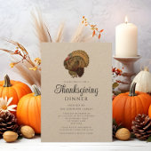 Invitation Russe Vintage Turquie Thanksgiving Dîner