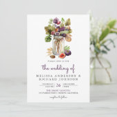 Invitation Russe violet Fig Mason Jar Tout en un Mariage (Debout devant)