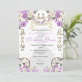 Invitation Russe violet Occidental Charro Femme Quinceañera (Debout devant)