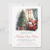 Invitation Russe Watercolor Holiday Open House (Devant)