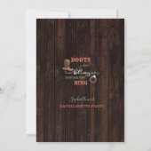 Invitation Russe Western Boots & Bling Bachelorette Party (Dos)