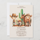 Invitation Russe Western Cowboy Mariage (Devant)