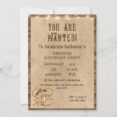 Invitation Russe western cowboy vous voulez anniversaire (Devant)