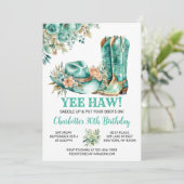 Invitation Russe Western Cowgirl fête d'anniversaire (Debout devant)