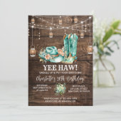 Invitation Russe Western Cowgirl fête d'anniversaire (Debout devant)