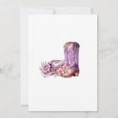 Invitation Russe Western Cowgirl fête d'anniversaire (Dos)