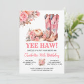Invitation Russe Western Cowgirl fête d'anniversaire (Debout devant)