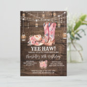 Invitation Russe Western Cowgirl fête d'anniversaire (Debout devant)