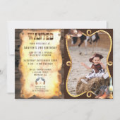 Invitation Russe Western Rodeo Cowboy fête d'anniversaire (Devant)