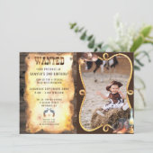 Invitation Russe Western Rodeo Cowboy fête d'anniversaire (Debout devant)
