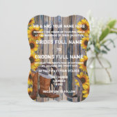 Invitation Russe western style cowboy mariage (Debout devant)