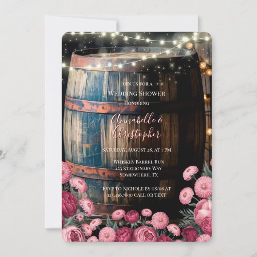 Invitation Russe Whiskey Barrel extérieur Wedding shower (Devant)