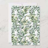 Invitation Russe Winter Fir Cone Fête (Dos)