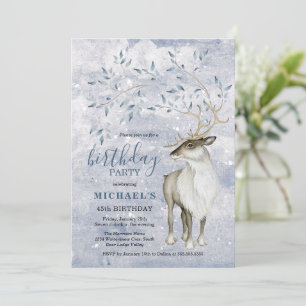 Invitation Russe Winter Reindeer fête d'anniversaire