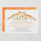 Invitation Russe Woodland Fox (Devant / Derrière)