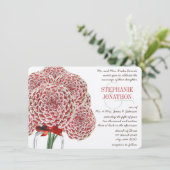 Invitation Russe Zinnia Red Mason Jar Wild Flower Mariage (Debout devant)