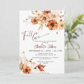 Invitation Russet Fall In Love Bourgogne Citrouille Fête des (Debout devant)