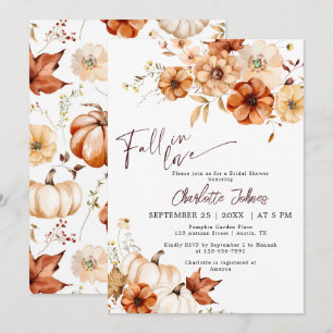Invitation Russet Fall In Love Bourgogne Citrouille Fête des