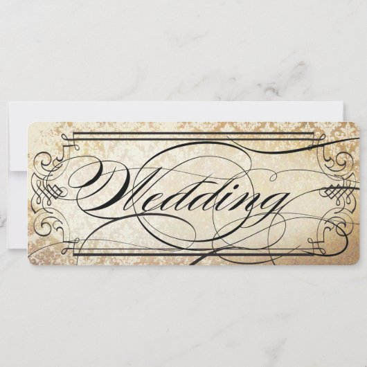 Invitation Russie Pays Ticket Typographie Mariage Invite (Dos)