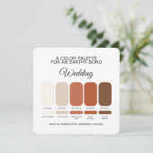 Invitation Rust and Terracotta Wedding Color Palette Card (Debout devant)