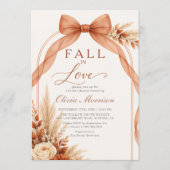 Invitation Rust de Burnt Orange Tomber amoureux Enterrement d (Devant)