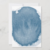 Invitation Rust et bleu Aquarelle Florals Couples Douche (Dos)