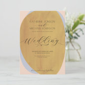 Invitation Rust et rose élégant Mariage (Debout devant)