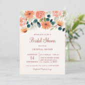 Invitation Rust Fall Floral Field Flower Automne Fête des mar (Debout devant)