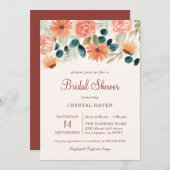 Invitation Rust Fall Floral Field Flower Automne Fête des mar (Devant / Derrière)