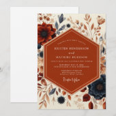 Invitation Rust Floral Harvest Wedding (Devant / Derrière)