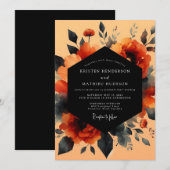 Invitation Rust Moody Painterly Wedding (Devant / Derrière)