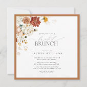 Invitation Rust Orange Aquarelle Botanique Bridal Brunch (Devant)