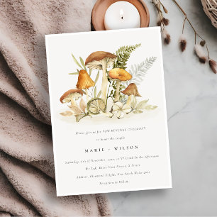 Invitation Rust Orange Champagne Fern Folin Vow Renouvellemen