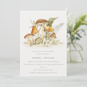 Invitation Rust Orange Champignons Fern Foliage Couples Douch (Debout devant)