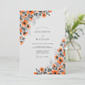 Invitation Rust Orange Elegant Autumnal Wedding (Debout devant)
